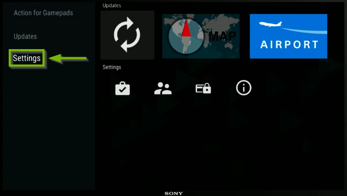 Google Play Store menu with Settings highlighted