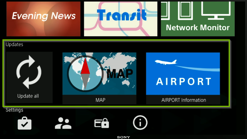 Play Store menu with update section highlighted