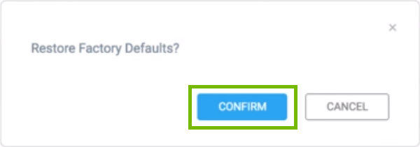 Confirmation screen with confirm highlighted. Screenshot