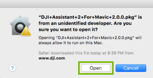 Warning window with OK highlighted. Screenshot
