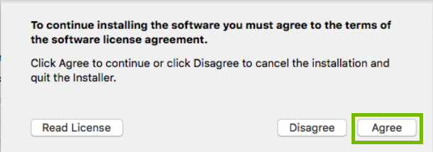 DJI Installer Terms with Agree highlighted. Screenshot