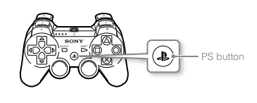 PlayStation controller with PS button highlighted