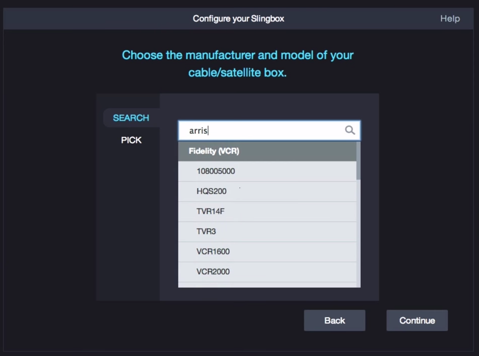 Make and model of your set top box