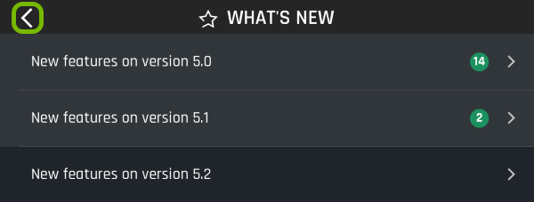Back arrow highlighted in FreeFlight Pro app on first launch.