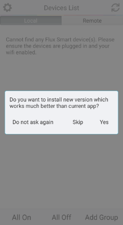 Android update notification