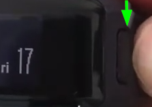Garmin Vivosmart device highlighting the physical button.