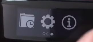 Garmin Vivosmart displaying the settings icon.