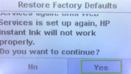 HP envy restore factory defaults
