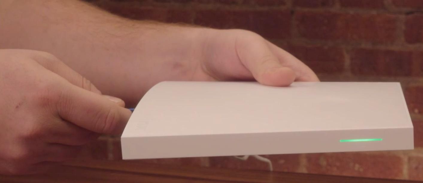 Holding reset button on Wink Home Hub 2