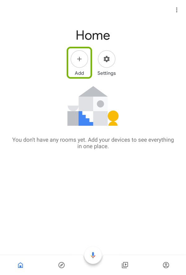 Add option highlighted in Google Home app.
