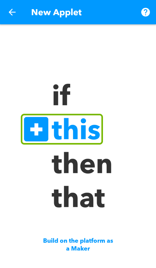 +this highlighted in IFTTT app.
