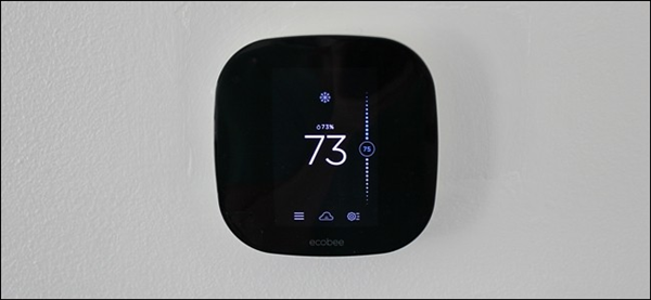 An ecobee smart thermostat already installed
