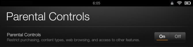 Parental Controls option toggle.