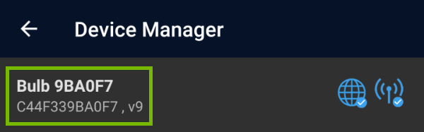 Bulb in device manager