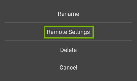 Remote Settings