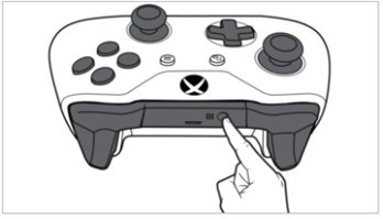 Xbox controller connect button.
