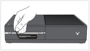 Illustration of Xbox One with fingers pulling away tape