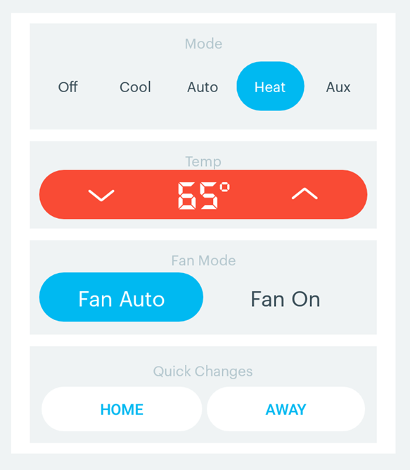 Things you can change on ecobee