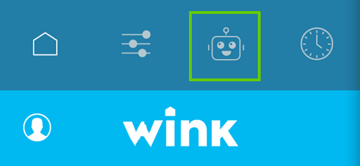 Wink app showing Robots icon