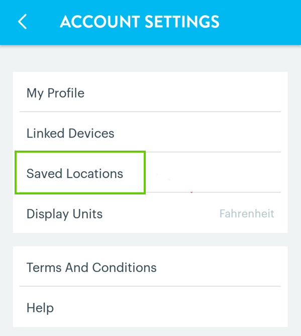 Saved Location buttons