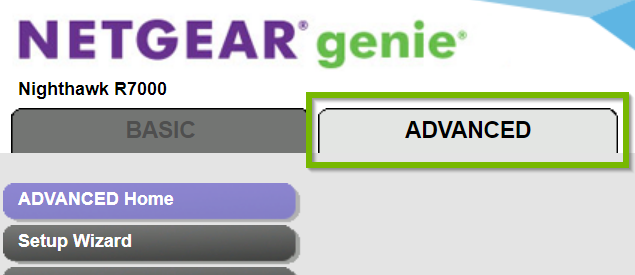 Advanced tab. Screenshot.