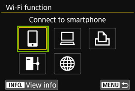 Wi-Fi Function screen with smartphone 