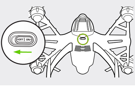 Turning the drone off