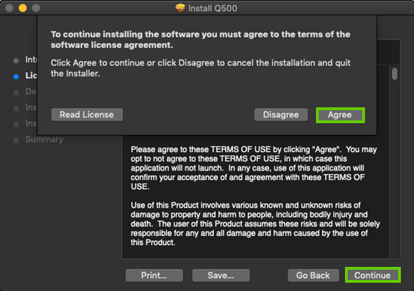 Click continue and agree for the TOS
