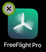 Removal option highlighted on mobile app icon.