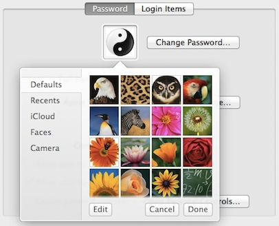 Screenshot of the user's profile image properties window.