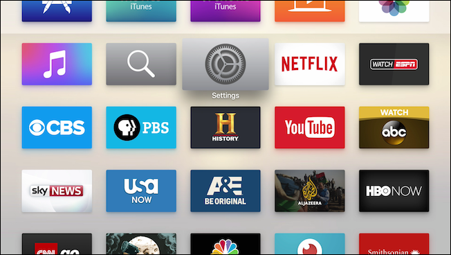 Apple tv home page