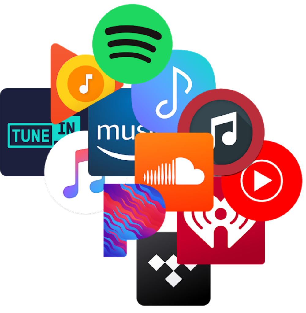 Common media and music app icons.