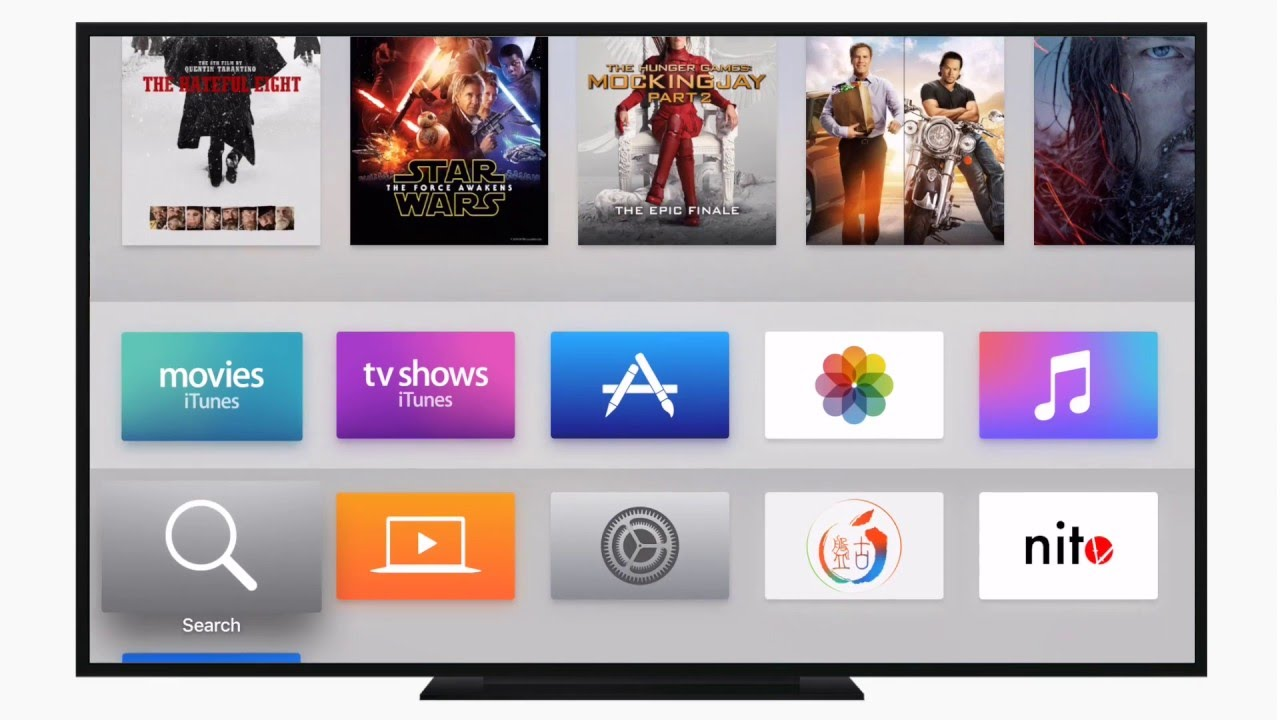 AppleTV selecting an app from app store