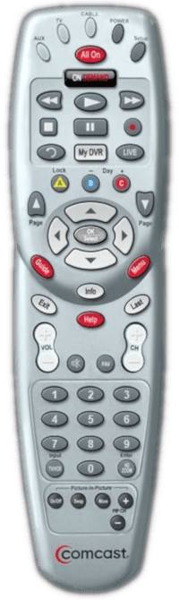 Comcast Silver with Gray OK button remote