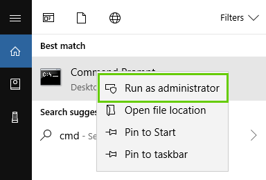 Run as administrator prompt