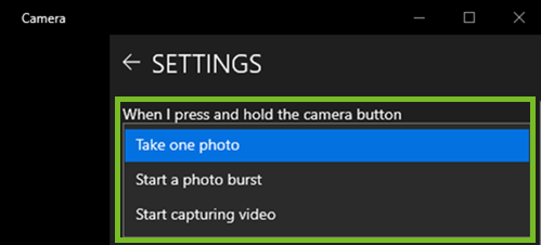 Change what happens when you push the button settings