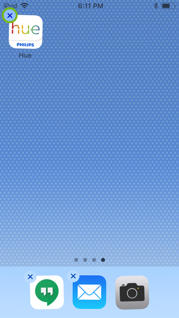 Removal option highlighted on mobile app icon.