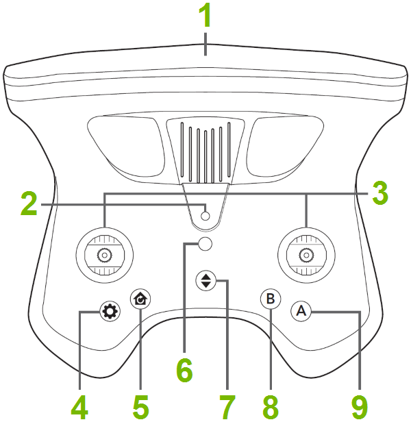 Front view of Parrot SkyController 2.