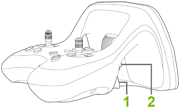 Right side view of Parrot SkyController 2.