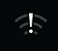 Wifi signal with an exclamation point