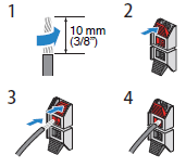 example of how to insert speaker wires