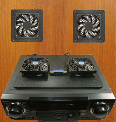An AVR with computer case fans