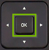 Remote with OK button highlighted