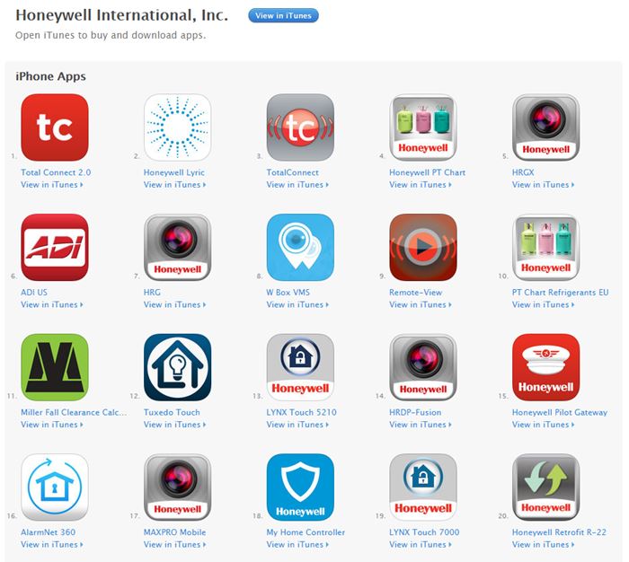 App Store search results. Screenshot.