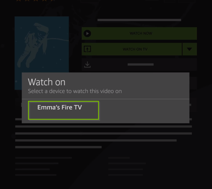Second screen device selection
