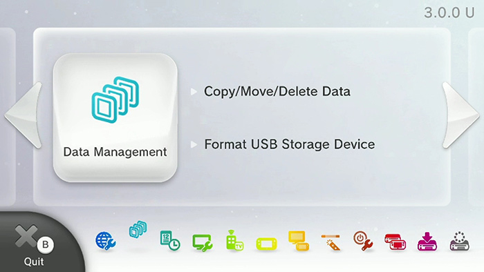 Data Management page