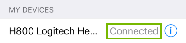 Connected Bluetooth Device