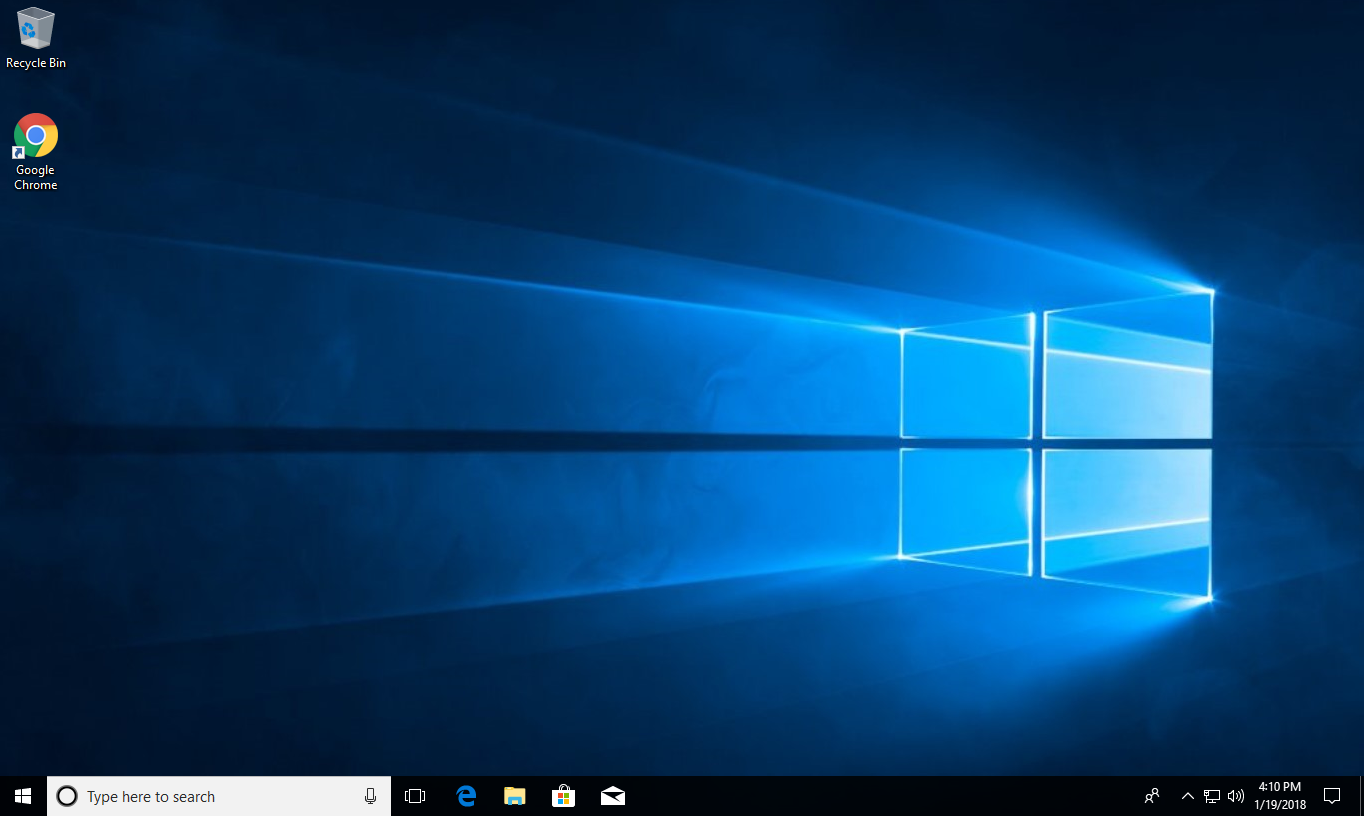 Screenshot of normal windows desktop