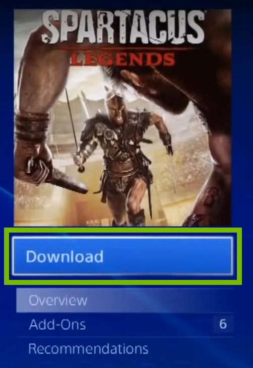 Game info with Download button. Screenshot.