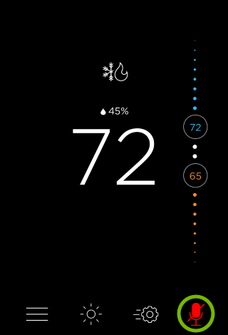 Privacy Mode icon highlighted on ecobee thermostat.